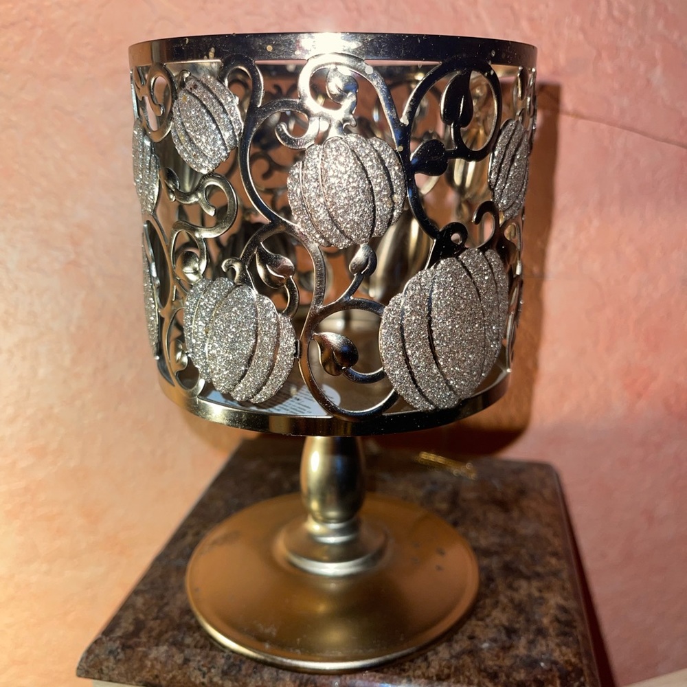 Bath & Body works 3 wick pumpkin candle holder